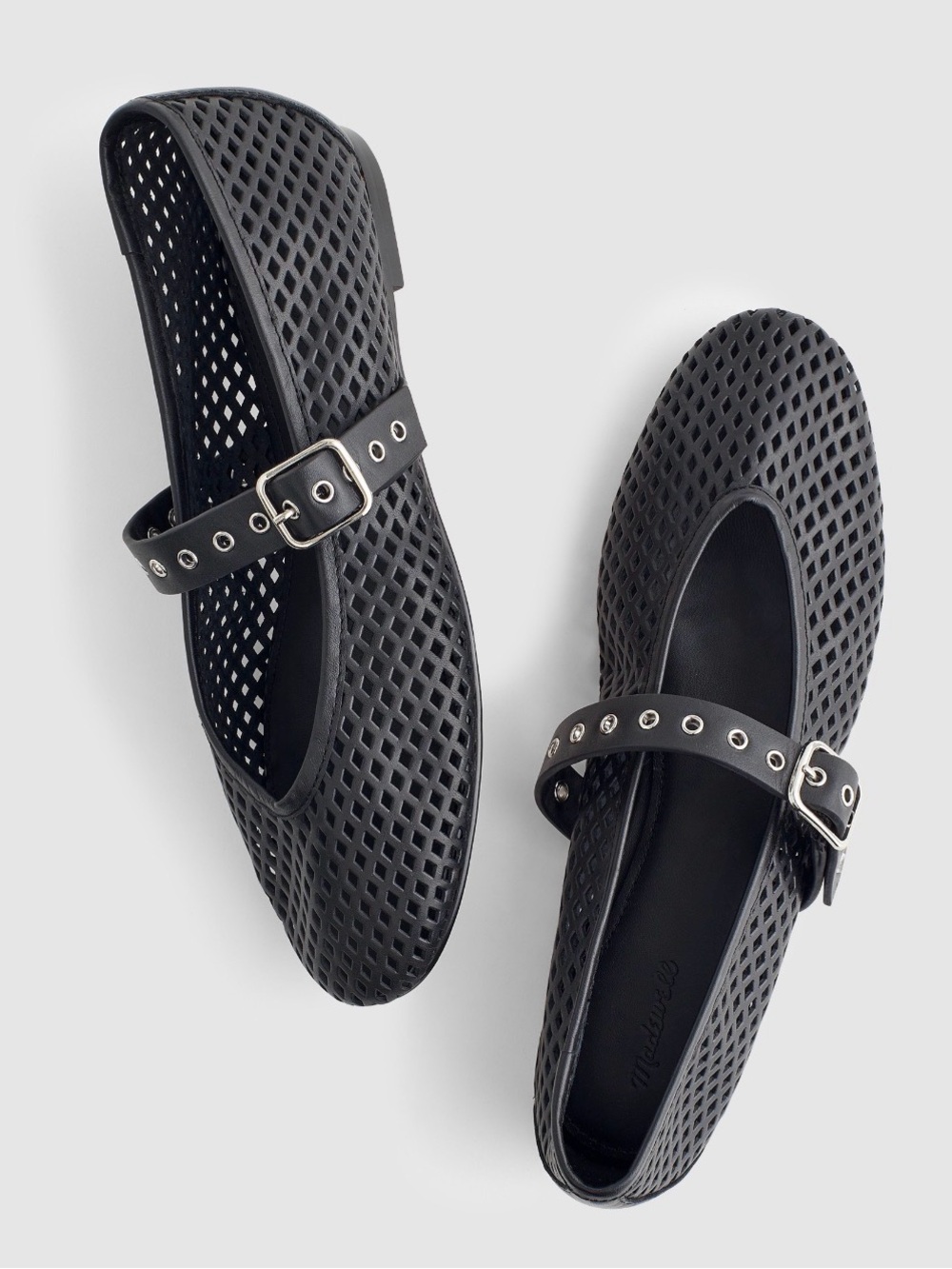Madewell Leather The Remy Mary Jane Flat in True Black Size 8 NWOB Ballet Flats
